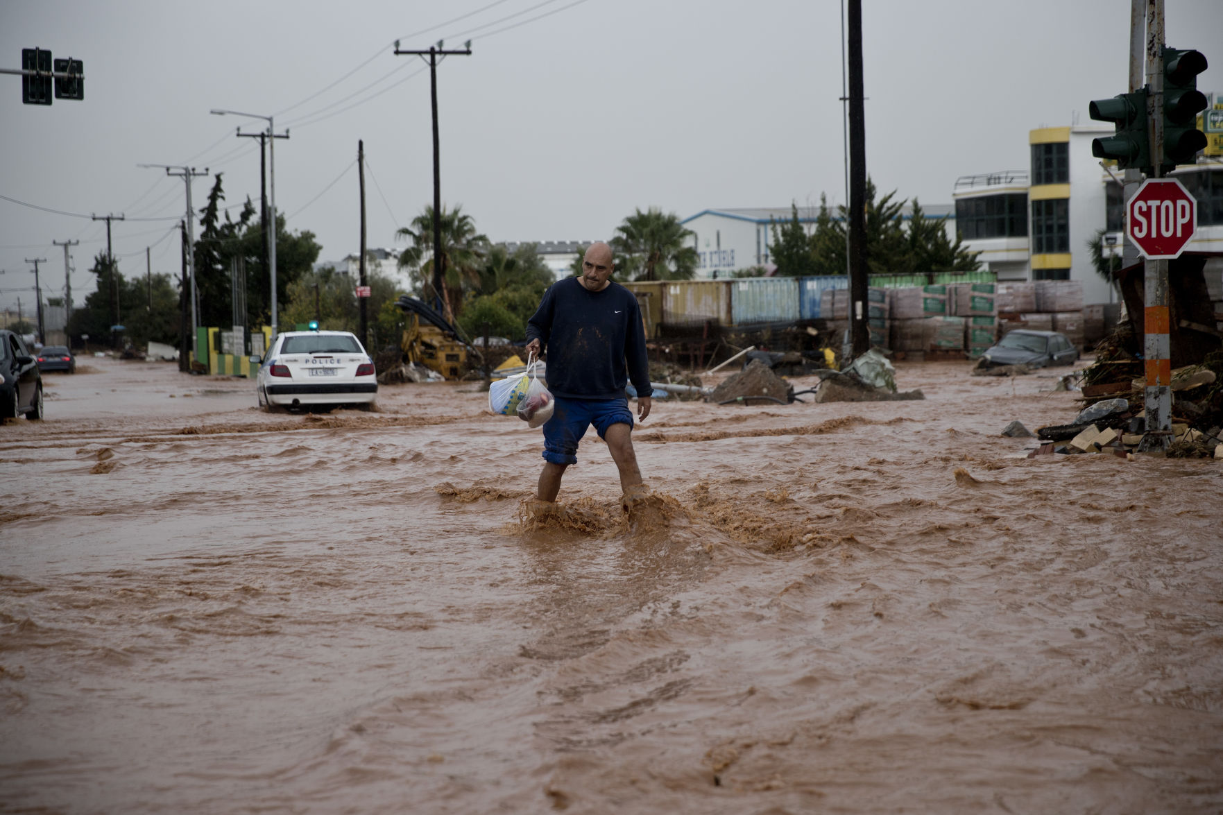APTOPIX Greece Storms